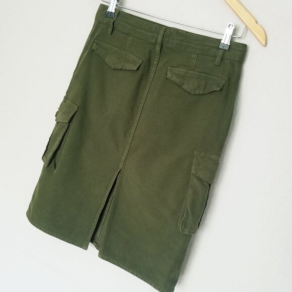 Aritzia Wilfred Free Havasu Cargo Skirt 2 Olive Army Green Mid Rise Pockets $110 - Picture 15 of 16